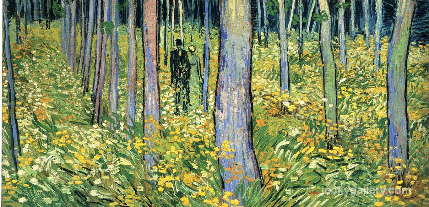 Undergrowth with Two Figures, Van Gogh painting